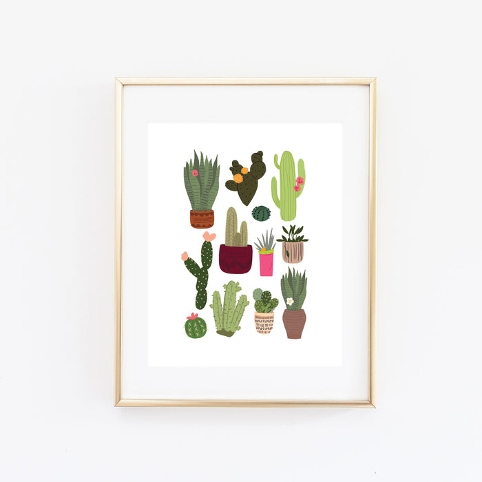 Plants Pattern Art Print - Bloomwolf Studio
