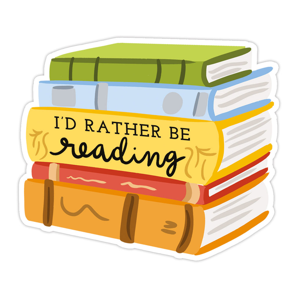 Rather Be Reading Sticker– Bloomwolf Studio