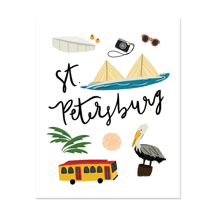 City Art Prints - St. Petersburg - Bloomwolf Studio Print About St. Petersburg, Things to Do, Bright Colors, State Landmarks + Historical Places + Notable Places