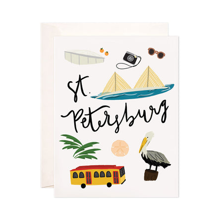 St. Petersburg - Bloomwolf Studio Card About St. Petersburg, Things to Do, Bright Colors, State Landmarks + Historical Places + Notable Places