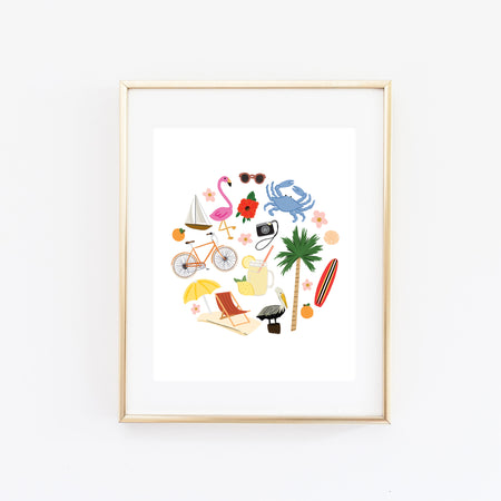Summer Favorites Art Print - Bloomwolf Studio