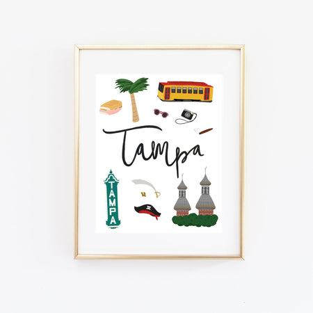 City Art Prints - Tampa - Bloomwolf Studio