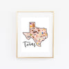 State Art Prints - Texas - Bloomwolf Studio