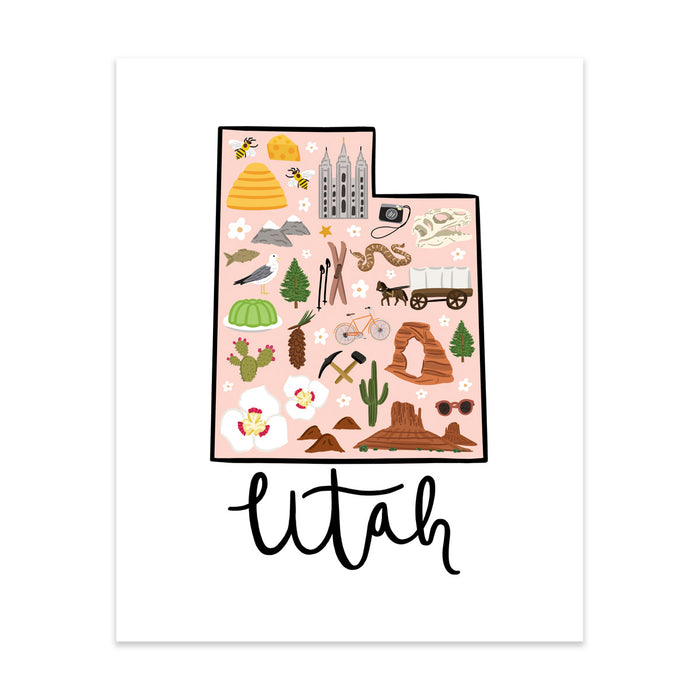 State Art Prints - Utah