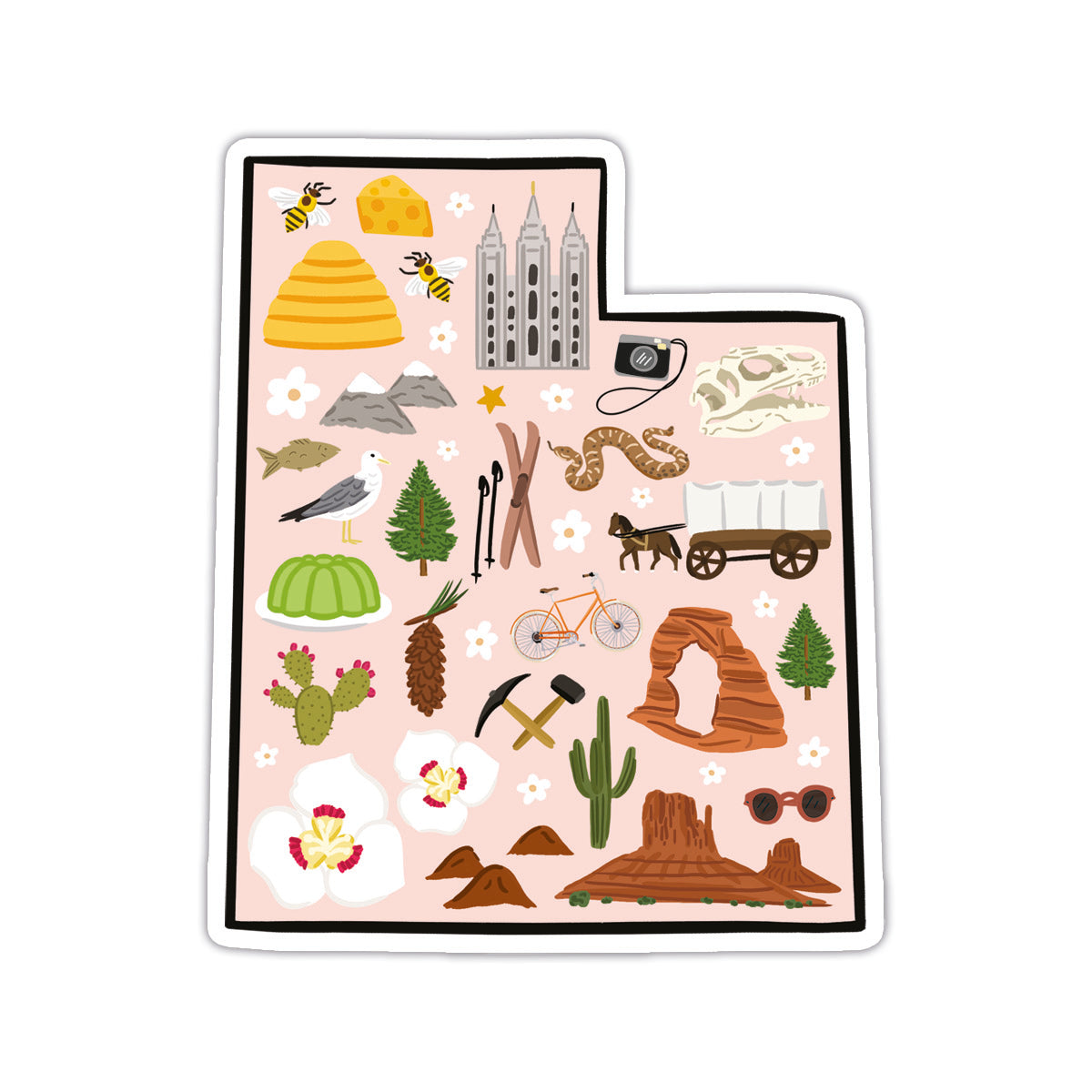 Utah Sticker– Bloomwolf Studio