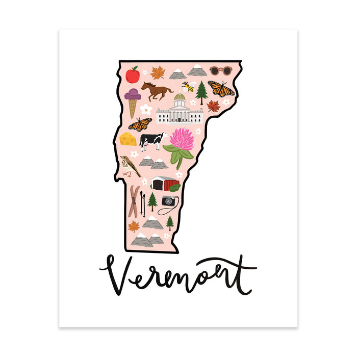 State Art Prints - Vermont