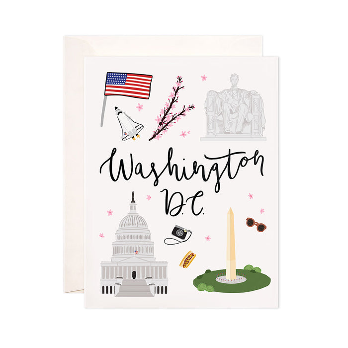 Washington D.C. - Bloomwolf Studio  Card  About Washington D.C., Neutral, Bright Colors, Landmarks + Historical Places + Notable Places
