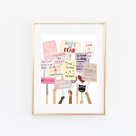 Women's March Art Print - Bloomwolf Studio