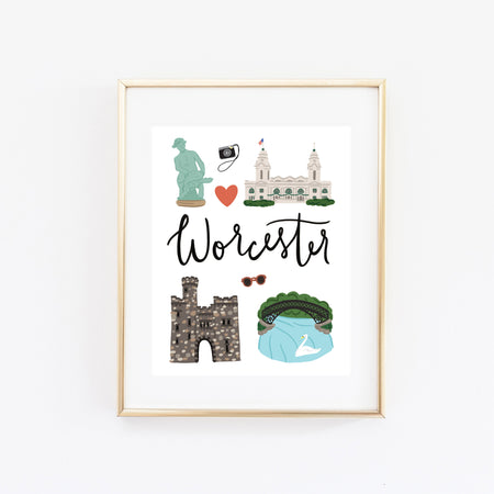 City Art Prints - Worcester - Bloomwolf Studio