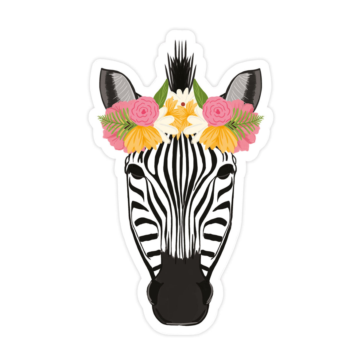 Pretty Zebra Sticker– Bloomwolf Studio